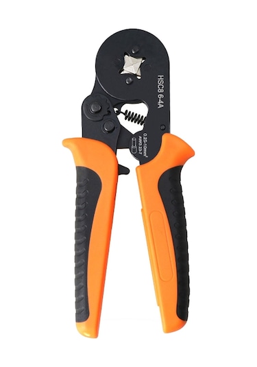 Aubyhe Hsc8 6-4a El Tipi Kutuplu İçme Aleti, Dörtgen Boru Terminali Presleme, 0.25-10m Kapasite, Kaymazsız Kırmızı-mavi Kollü, Ratchet Mekanizması