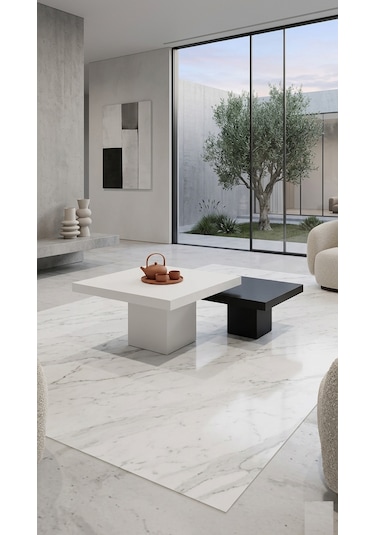 Most Marmoris %100 Mdf Orta Sehpa Set Evinize Teslim Aytaşı Siyah