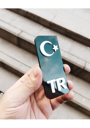 Plaka Tr Yazısı 3d Kabartma Siyah 2 Adet