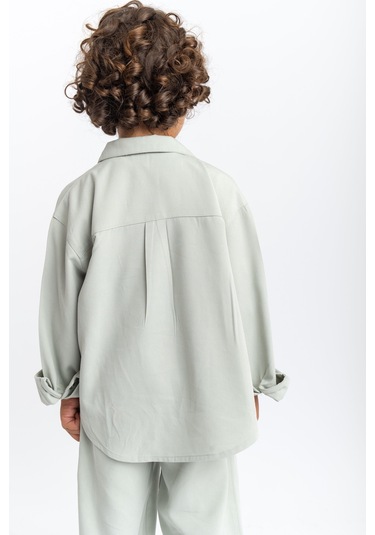 Oliventhekid Unisex Balon Pantolon Gömlek Takım Mint Mint Yeşili