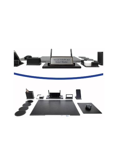 Prozenis Rota Metal İsimlikli Siyah Renk Deri Sümen Takımı