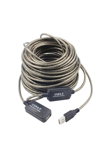 Alfais 5228 Aktif USB Dişi Erkek Uzatma Kablosu 20 M