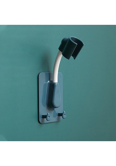 Ayarlanabilir Duş Başlığı Tutucusu, Yapışkan Bant Ve 2 Kanca Dahil, Mavi/beyaz Mavi