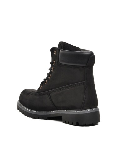 Siyah Nubuk Hakiki Deri Erkek Bot 220262 M Siyah Nubuk