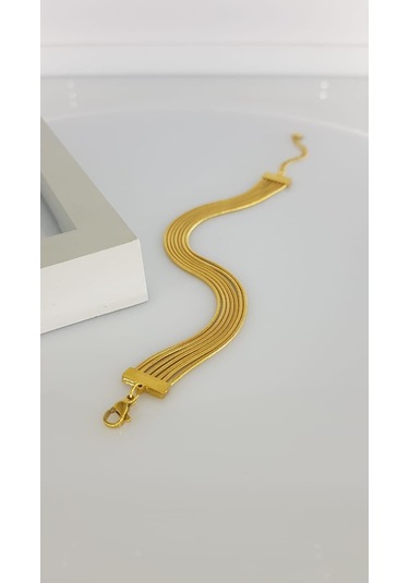 7 Zincirli Çelik Bileklik Sns096 Gold