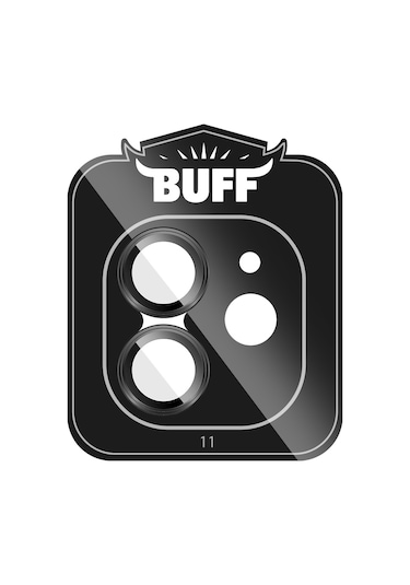 Buff Apple Uyumlu iPhone 11 / 12 / 12 Mini Kamera Metal Lens Koruyucu Siyah