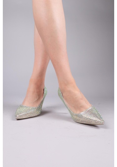 Nowra Taşlı Stiletto Gold-8453 Gold