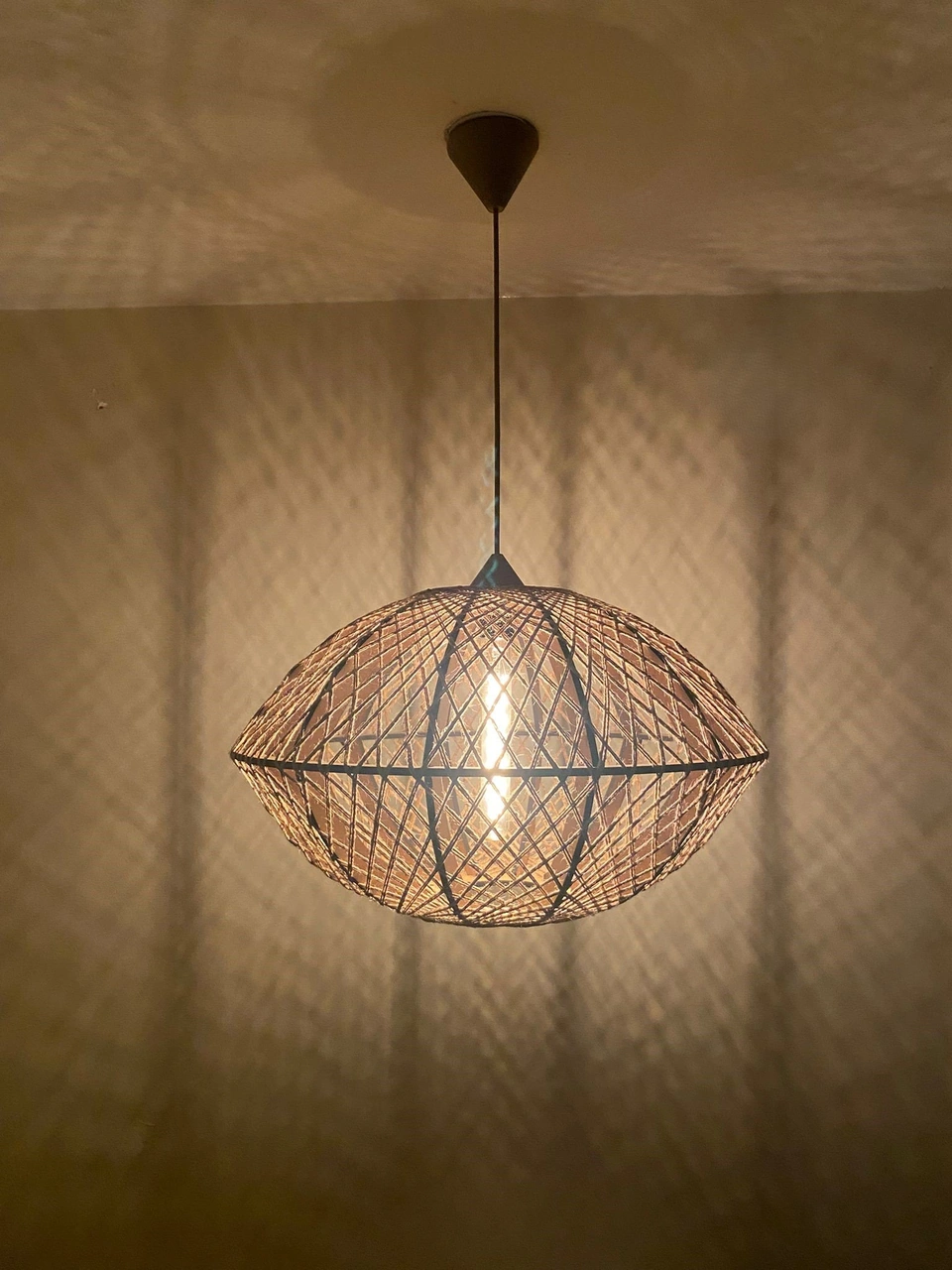 Doğal-bohem,rustik,modern,jüt,hasır,el Yapımı Sarkıt Avize Renkli