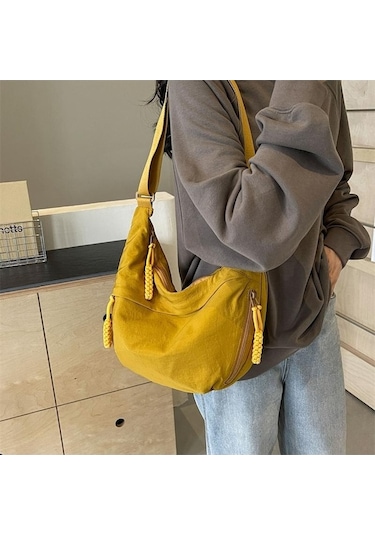 Dancemonkey Renk Omuz Öğrenci Messenger Kapasiteli Kadın Gri Düz Çantası Çantası Çanta Büyük Börek Xt Gri