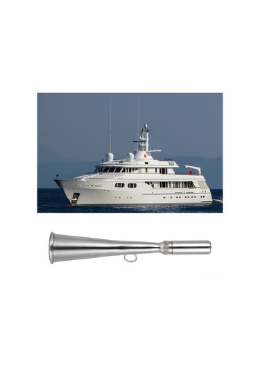 Skycity Stainless Steel 304 El Tutan Sis Horniği Gümüş Renkli 18cm Paslanmaz Çelik Horn