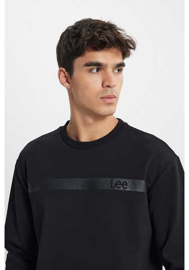 Lee Regular Fit Normal Kesim Bisiklet Yaka Siyah Sweatshirt L242499001 Siyah