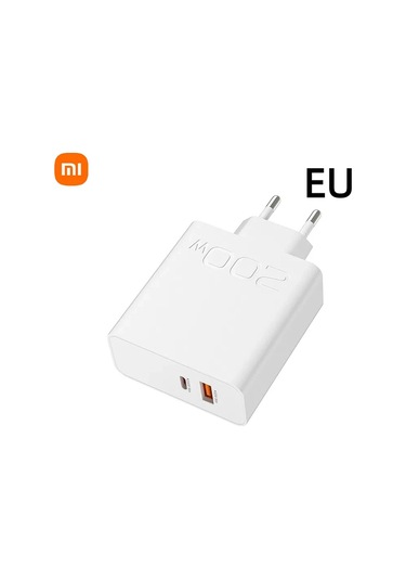 Mıjıa Xiaomi 200w Gan Ultra Hızlı Şarj Cihazı Usb Pd 2-in-1 Tip C İphone Uyumlu Huawei Samsung Şarj Aleti Dedistribütör Garantili