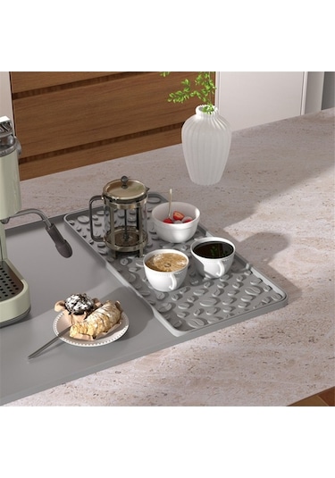 Ulzyvf Ve Matı Matı Kurutma Kahve İnç Gri Gri Çıkarılabilir Bulaşık Bar 15.75x23.6 Vy Gri