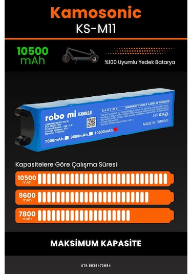 Kamosonic Ks-M11 / 36v 10500mAh Elektrikli Scooter Bataryası