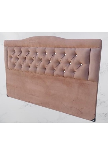 Dk 150'lık Tay Tüyü Tarçın Kumaş Dolgun Kapitone El Yapımı Çift Kişilik Başlık