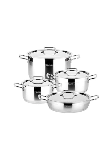 Tantitoni Premium 8 Parça Paslanmaz Çelik Tencere Seti