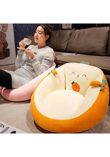 Sevimli Yastık Karikatür Yumuşak Ve Rahat Kalın Yurt Ofis Yatak Sarı