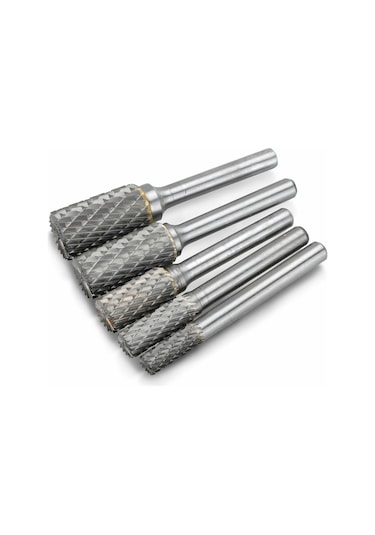 Ximistore9 5'li Tungsten Karbür Çift Kesimli Döner Freze Uç Seti - Elektrikli Ve Pnömatik Aletler İçin