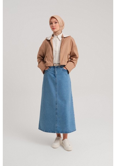 Armine Seyyar Kapüşonlu Ve Kemerli Pamuk Ceket 24y5406 Camel-camel Camel