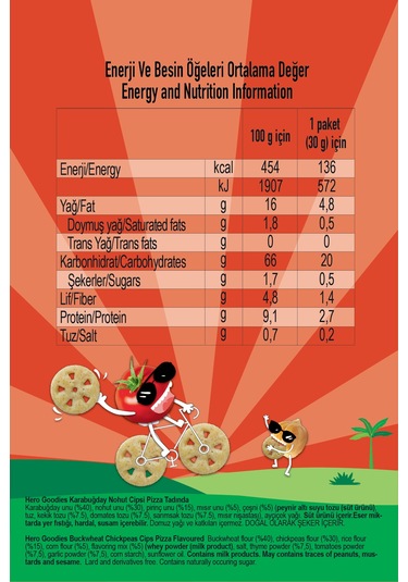 Hero Goodies Pizza Sağlıklı Cips 30g X8
