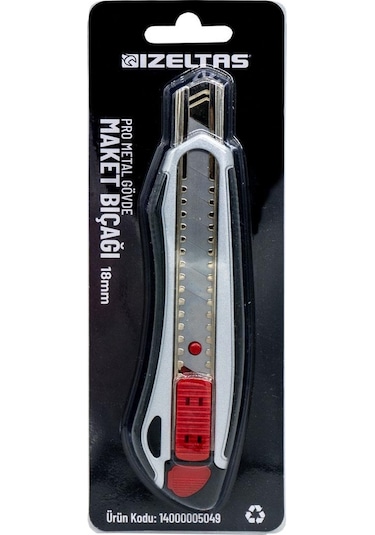 İzeltaş 14000005049 Pro Metal Gövde Geniş Maket Bıçağı 18 MM