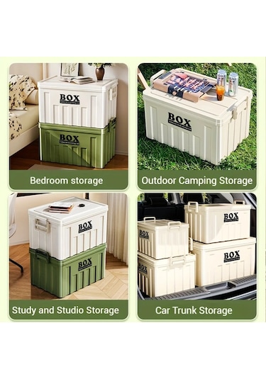 Gateesat Yeşil Orta Boy Endüstriyel Saklama Kutusu Kapaklı Taşınabilir Stackable Toz Nem Geçirmez Yeşil