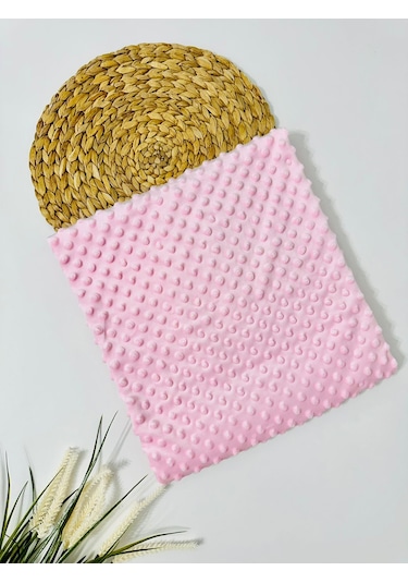 Nohut 90x90 Çift Katlı Nohut Battaniye - Pembe Pembe