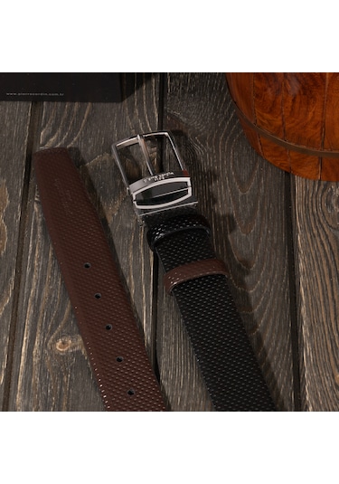 Pierre Cardin Çift Taraflı Deri Kemer En 3,5 Cm Pc-cift04 Siyah - Kahverengi