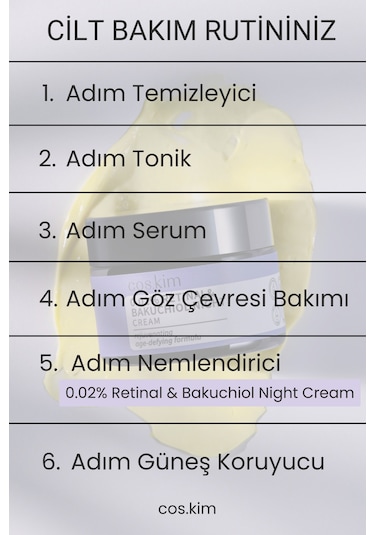 Retinal & Bakuchiol Yaşlanma Karşıtı Gece Kremi Retinal & Bakuchiol Night Cream 50ml