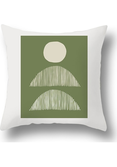 Kuzey Avrupa Geometrik Keten Yastık 50 50cm-40 Ekru