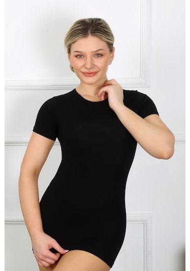 Akbeniz Bayan Kısa Kol Body 232 SIYAH