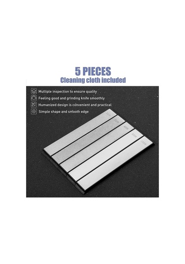 Reedark Mutfak İçin 5'li Taş Grit Seti 240/320/400/600/1000 Tabanlı Bıçak Keskinleştirici Diğer