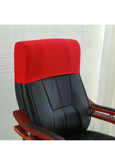 Lumaworld 1 Adet Yüksek Esnek Kırmızı Ofis Sandalye Kılıfı Toz Geçirmez Yıkama Uyumlu Parlak Kırmızı