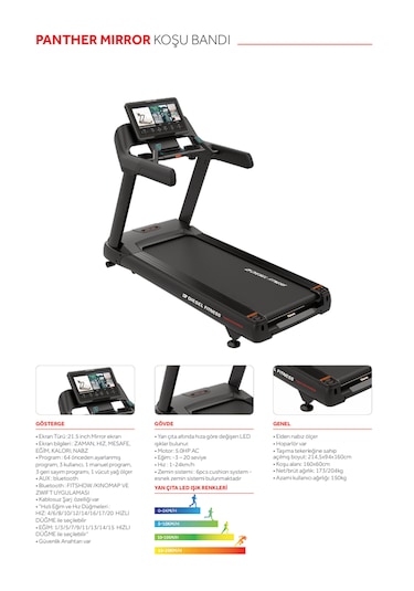 Diesel Fitness Panther Mirror Koşu Bandı