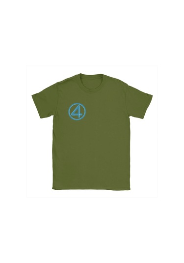 Mınıso Fantastik Dört Çizgi Roman Erkek Kısa Kollu Pamuklu T-shirtşampanya Şampanya