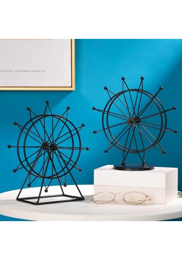 Dövme Demir Dönme Dolaplar Heykelcik Avrupa Metal Silindir Tekerlek El Sanatlarıaltın