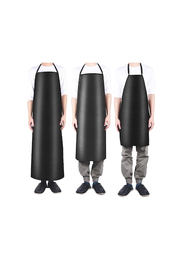 Dianziye Pvc Endüstriyel Fildişi 80x55cm : Suya Ve Yağa Dayanıklı, Uzun Kollu, Boyun Bağcıklı Mutfak/fabrika Apronu