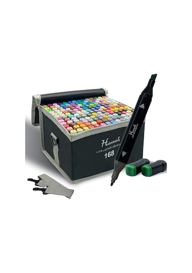 Hannah 168 Parça Çantalı Marker Seti