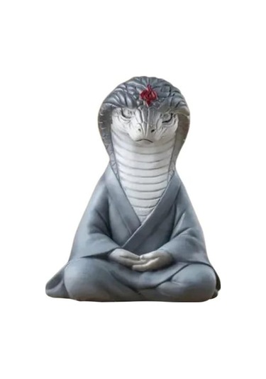 Novahub Reçine Zen Yılan Figür 2025 Yılan Yılı Süsü Oturmak