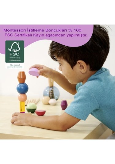 Eichhorn Montessori Ahşap Boncuk Dizme Oyunu