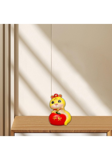 Homyl Yılan Heykelciği Çin Yeni Yılı 4,8-cm-x-4,8-cm-x-7-cm