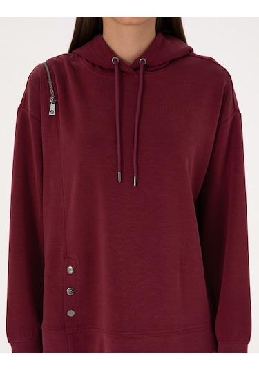 Pierre Cardin Kadın Vişne Sweatshirt 50309057-vr223 Vişne