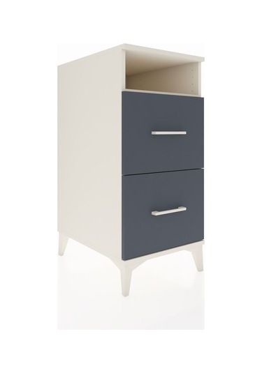 Kronos Komodin Tek Raflı 2 Çekmeceli 44x59x96 Aytaşı-antrasit Aytaşı