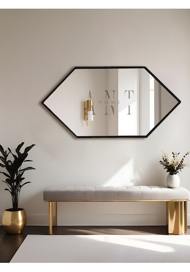 Ayna, Duvar Aynası, Konsol Aynası, Holl Aynası, Banyo Aynası Siyah