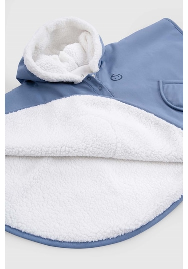 Su Geçirmez Bebek Panço Mavi Yağmurluk Mavi