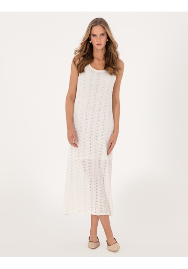 Pierre Cardin Kadın Beyaz Elbise Triko 50305568-vr013 Beyaz