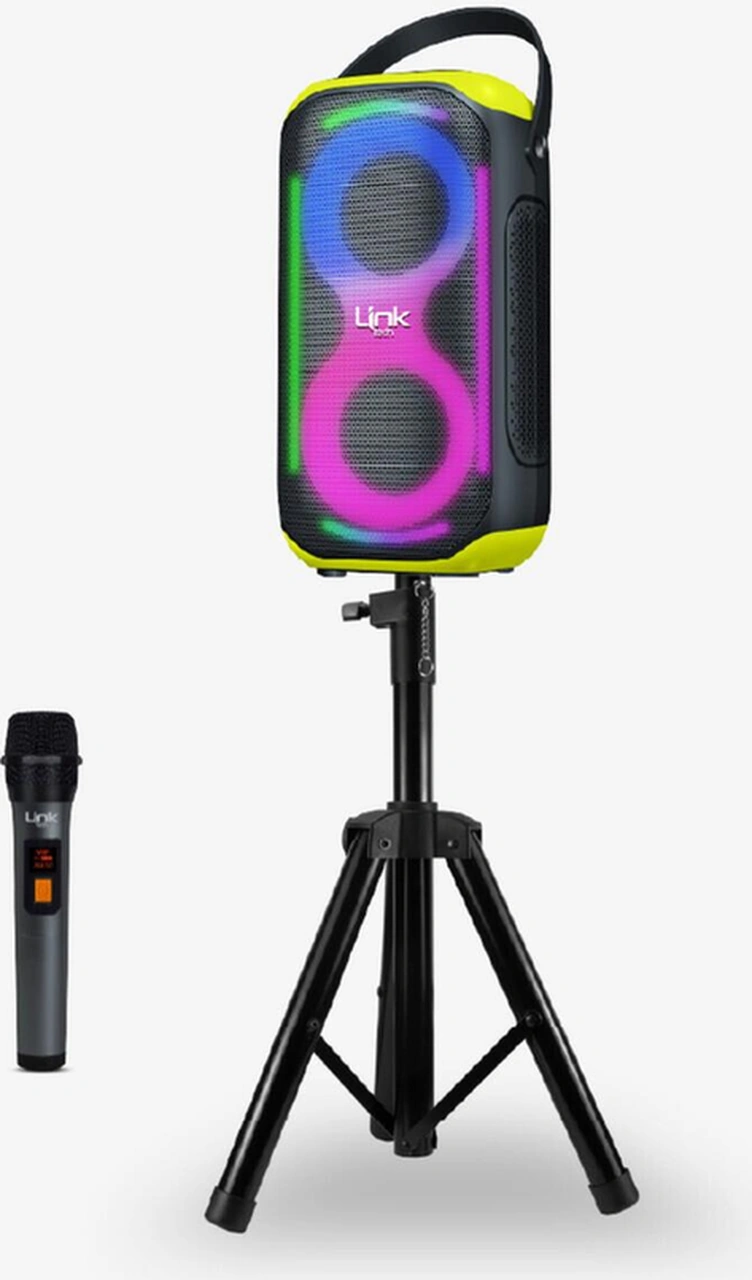 M404 Rgb Işıklı Ayaklı Mikrofonlu 50w Bluetooth Hoparlör-114194