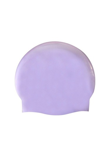 Dm Parlak Dikişsiz Saf Silikon Yüksek Esneklik Profesyonel Yüzme Bone Mor Mor