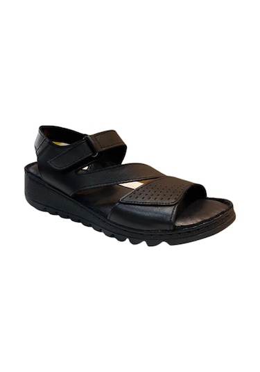 Neon Akm-088 Kadın Siyah Hakiki Deri Sandalet - 36 Siyah