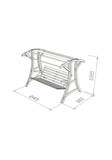 Akasya Ladin Ahşap Salıncak Dış Mekan Bahçe, Teras Salıncağı -lacivert Lacivert